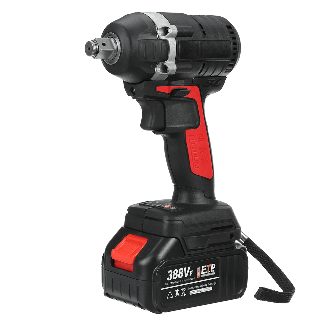 388VF 630Nm Cordless Electric Impact Wrench + 2X Lithium Ion Batteries and Charger - MRSLM