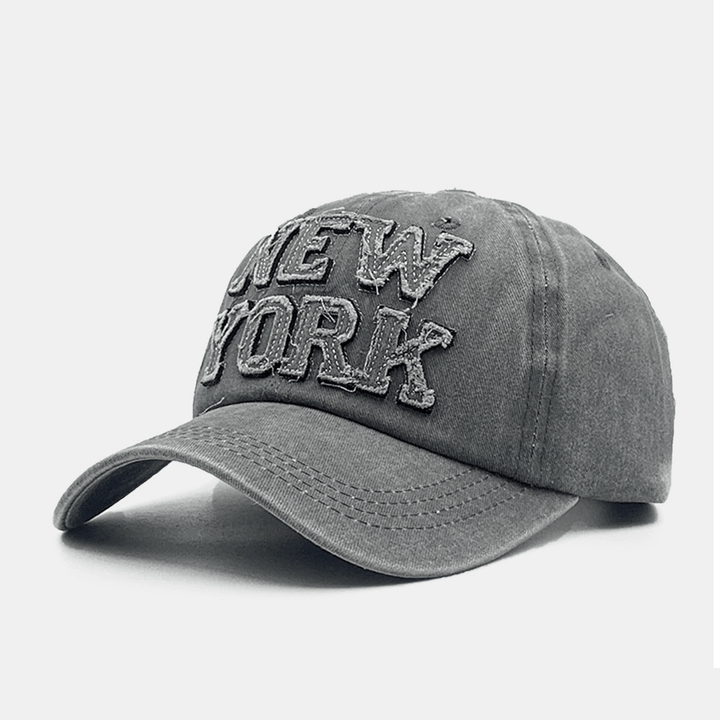 Unisex Made-Old Adjustable Fitted Cap Cotton Letter Patch Stitching Fashion Baseball Cap - MRSLM