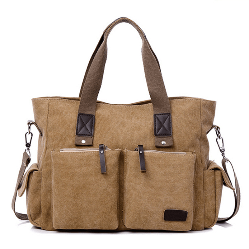 Men Canvas Outdoor Casual Traveling Large Capacity Bag - MRSLM