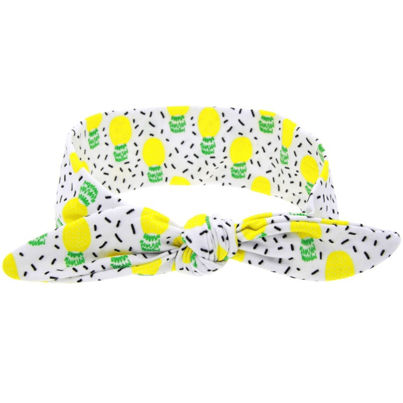 New Printed Children Diy Rabbit Ear Headband Parent-Child Suit - MRSLM