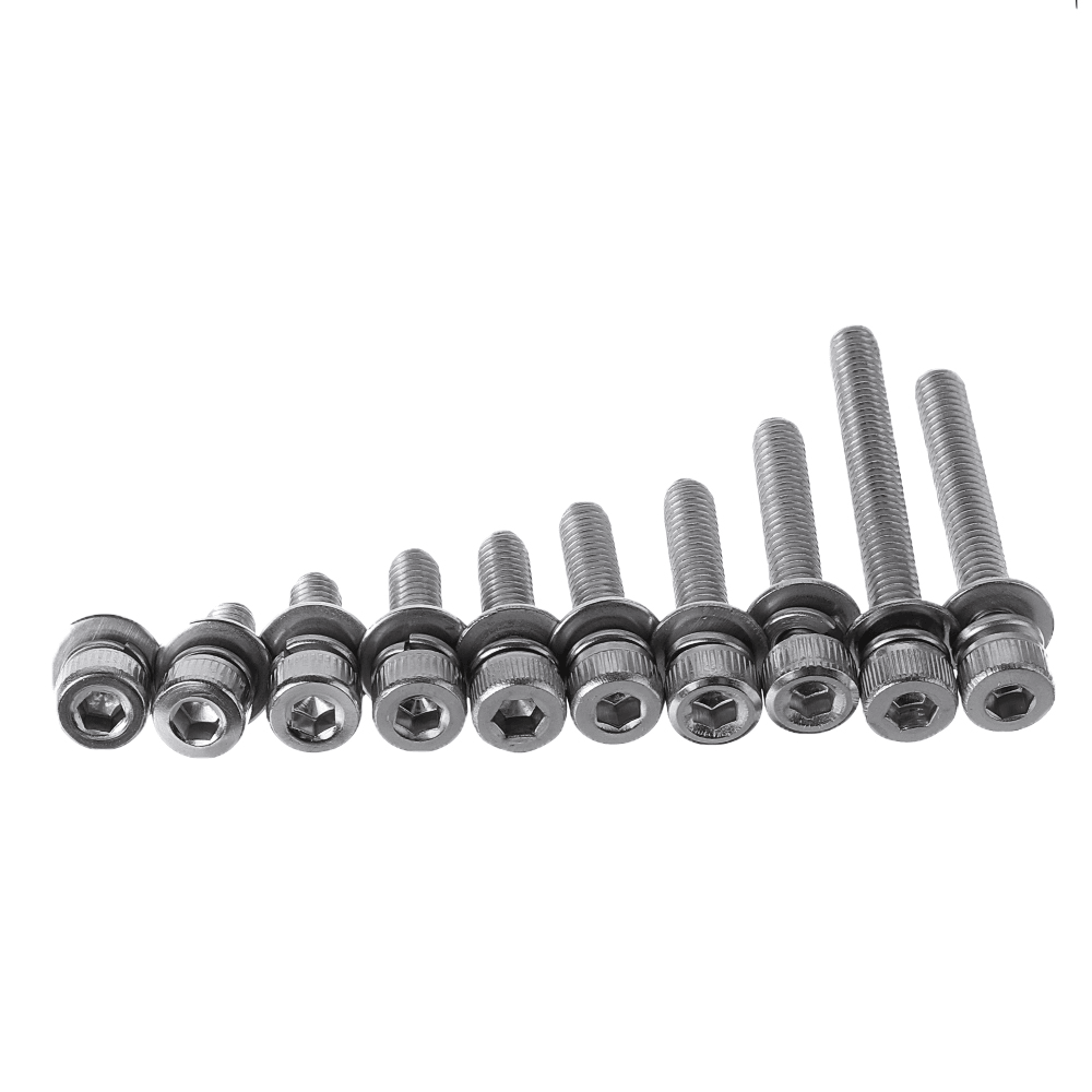 88Pcs M5 Hex Socket Knurled Cap Head Screw 304 Stainless Steel Bolt Assortment Set - MRSLM