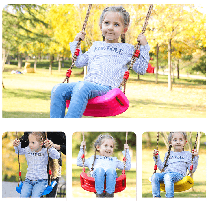 43-71Inch Plastic Tree Swing Seat Non Slip Tree Swing Set with Adjustable Rope Heavy Duty Playground Swing Set Accessories for Kid Indoor Outdoor Backyard - MRSLM