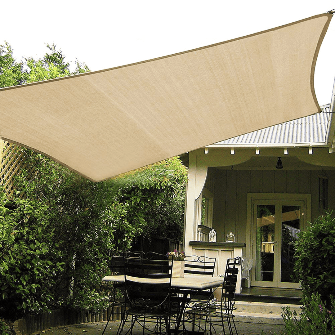 280GSM Rectangle Sun Shade Sail Garden Patio Awning Canopy Sunscreen UV Block Outdoor Camping - MRSLM