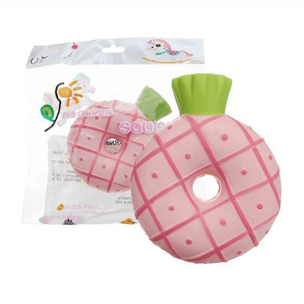 Pineapple Donut Squishy 10*12CM Slow Rising Soft Toy Gift Collection with Packaging - MRSLM