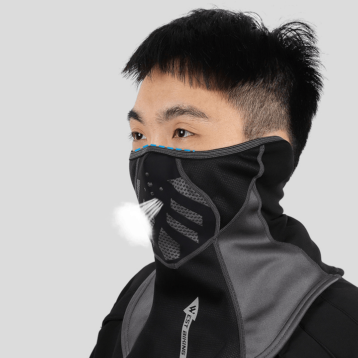 WEST BIKING Winter Sport Cycling Face Mask Reflective Men Women Scarf Balaclava Neck Warmer Ski Bicycle Motocycle Head Cap - MRSLM