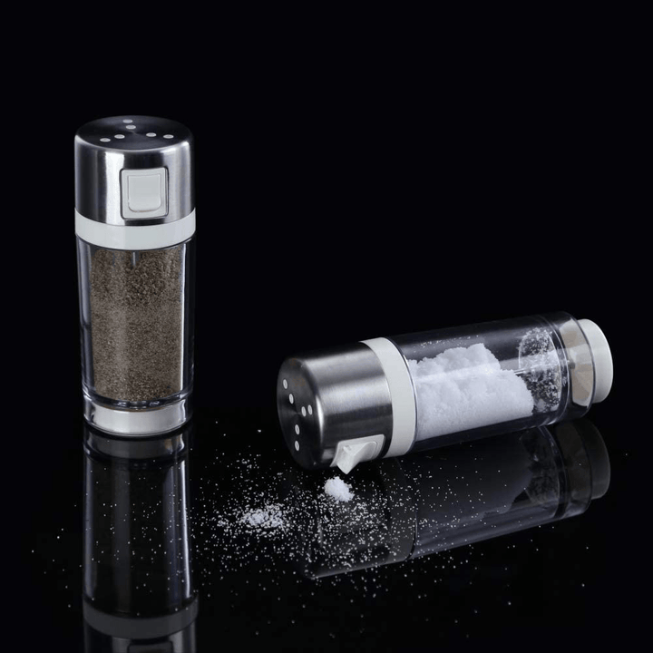 KITCHENDAO 2PCS Automatic Opening Closing Salt Pepper Shakers Seasoning Bottle Set - MRSLM