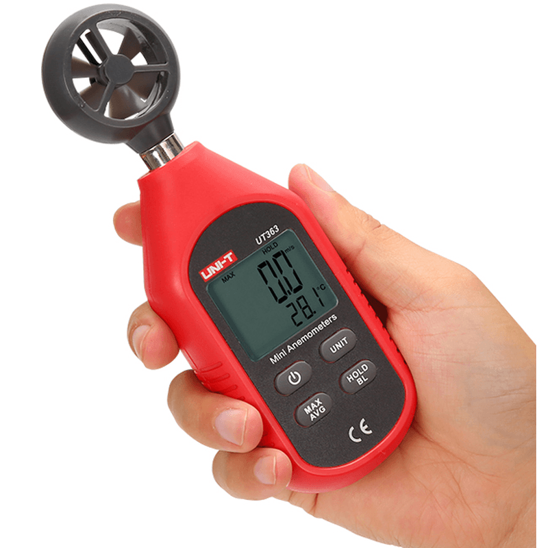 UNI-T UT363 Mini Digital Wind Speed Meter Pocket Anemometer Speed Temperature Tester Thermometer - MRSLM