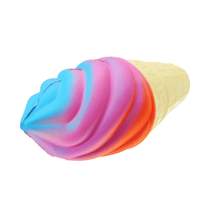 Colorful Ice Cream Squishy 14.5*6Cm Slow Rising with Packaging Collection Gift Soft Toy - MRSLM