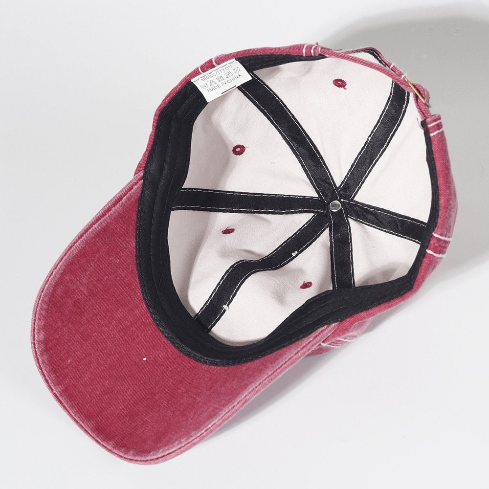 Pure Cotton Solid Color Washed Baseball Hat - MRSLM