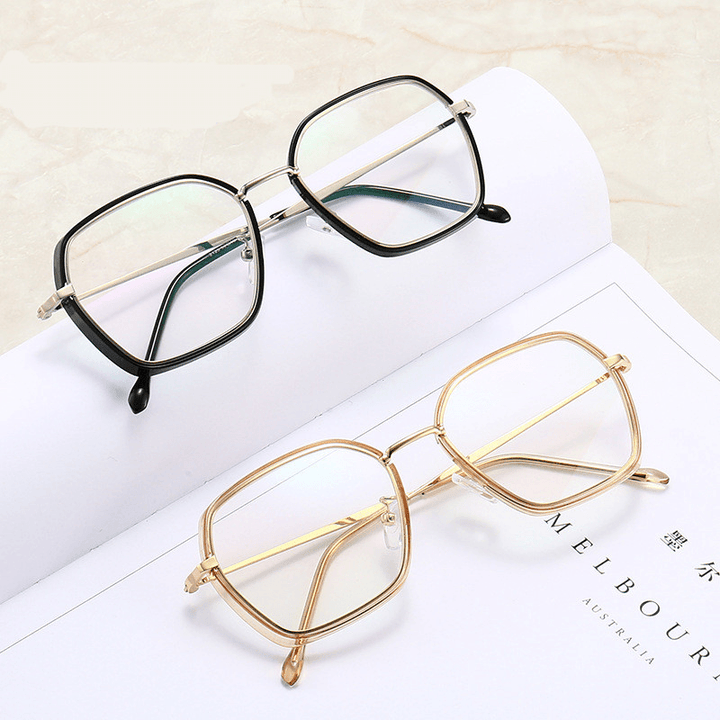 Metal TR90 Hybrid Spectacle Frame Retro Spectacle Frame Ultra Light Spectacle Frame Net Red Explosion Big Brand Eye Frame - MRSLM