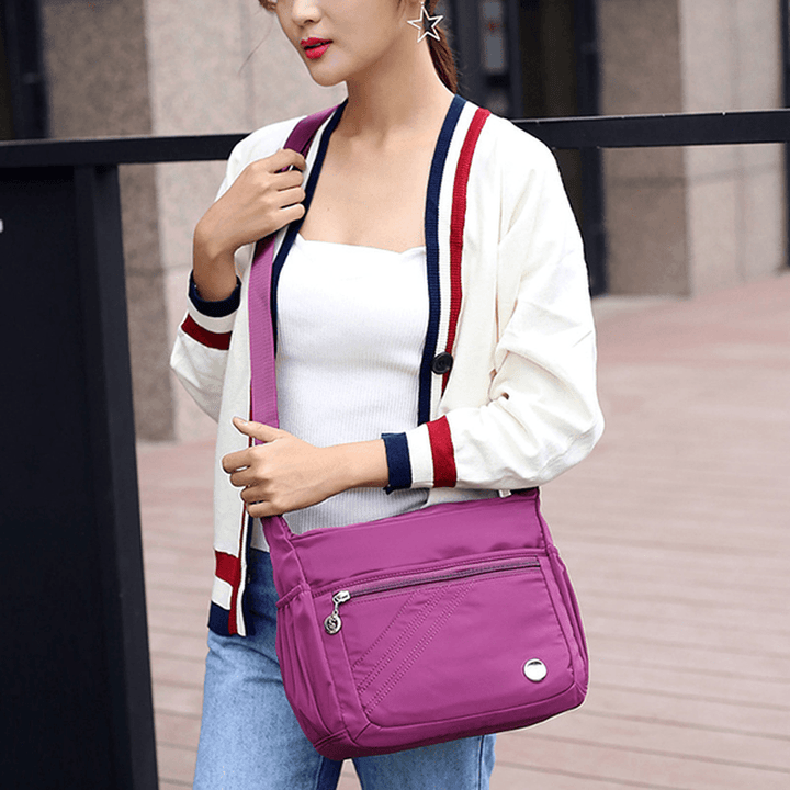 Nylon Waterproof Light Weight Crossbody Bag Leisure Travel Shoulder Bag for Women - MRSLM