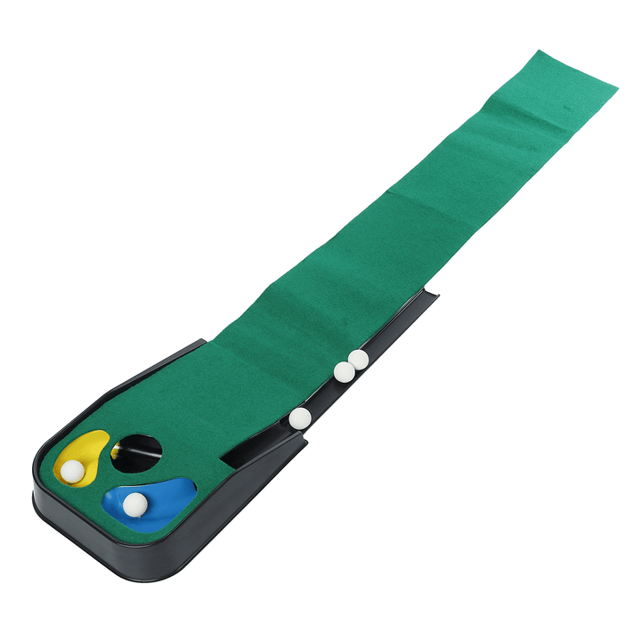 Golf Practice Putting Mat Set 5 Pcs Golf Ball 2M Golf Putting Mat Auto Return Practice Trainer Sport Exercise Tools - MRSLM