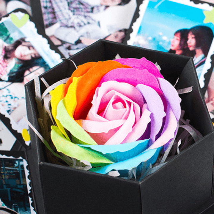 Party'S Surprise Explosion Love Flower Box for Birthday Wedding Photo Album Display - MRSLM