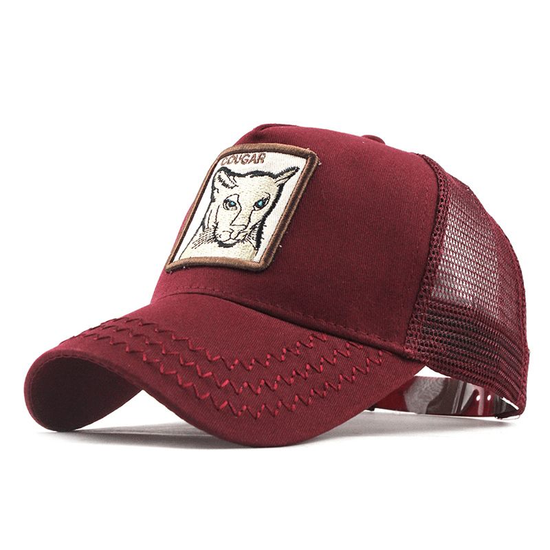 Cartoon Print Baseball Cap Animal Embroidery Baseball Cap - MRSLM