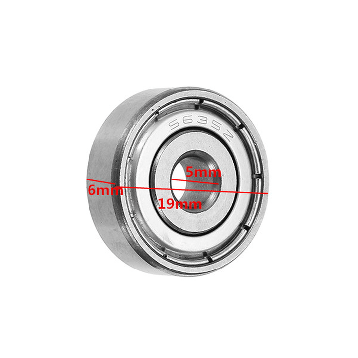 5X19X6Mm 635Z Stainless Steel Deep Groove Ball Bearing for Hand Fidget Spinner - MRSLM