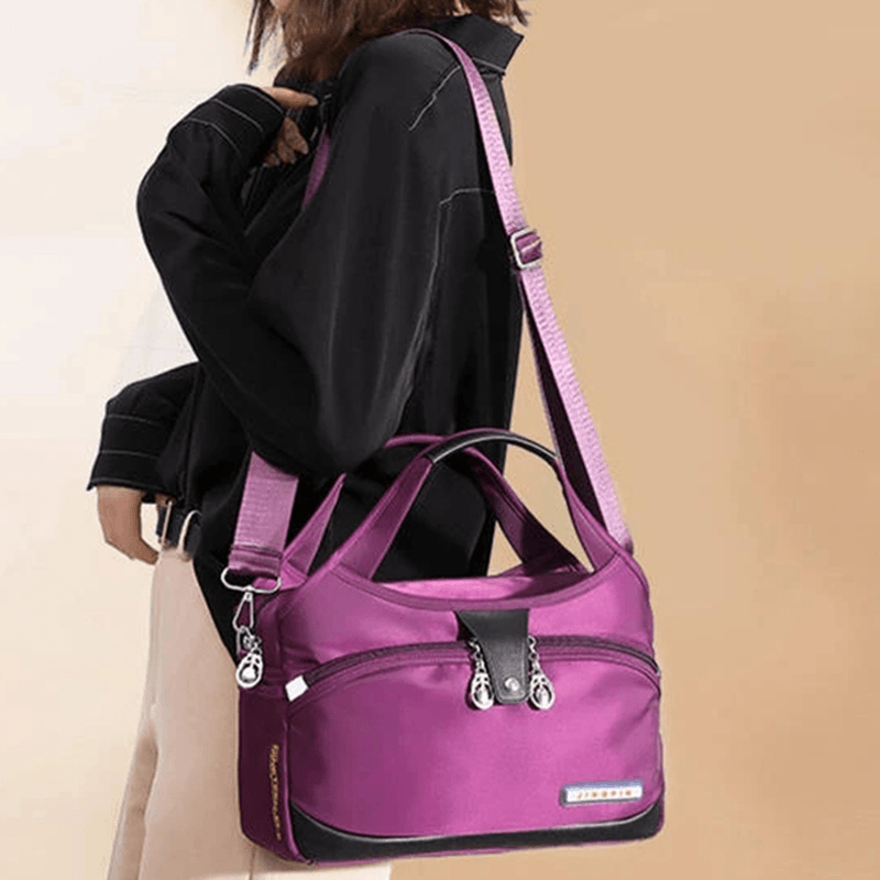 Women Large Capacity Multi-Pocket Shoulder Bag Handbag for Outdoor - MRSLM