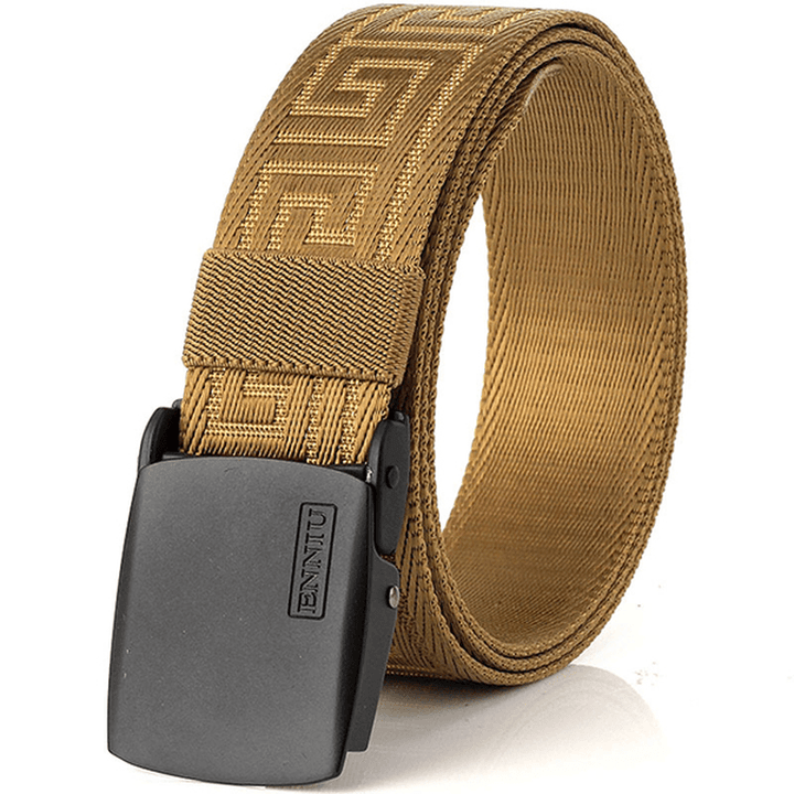 125CM Men Automatic Buckle Military Nylon Belt Army Tactical Durable Waistband - MRSLM