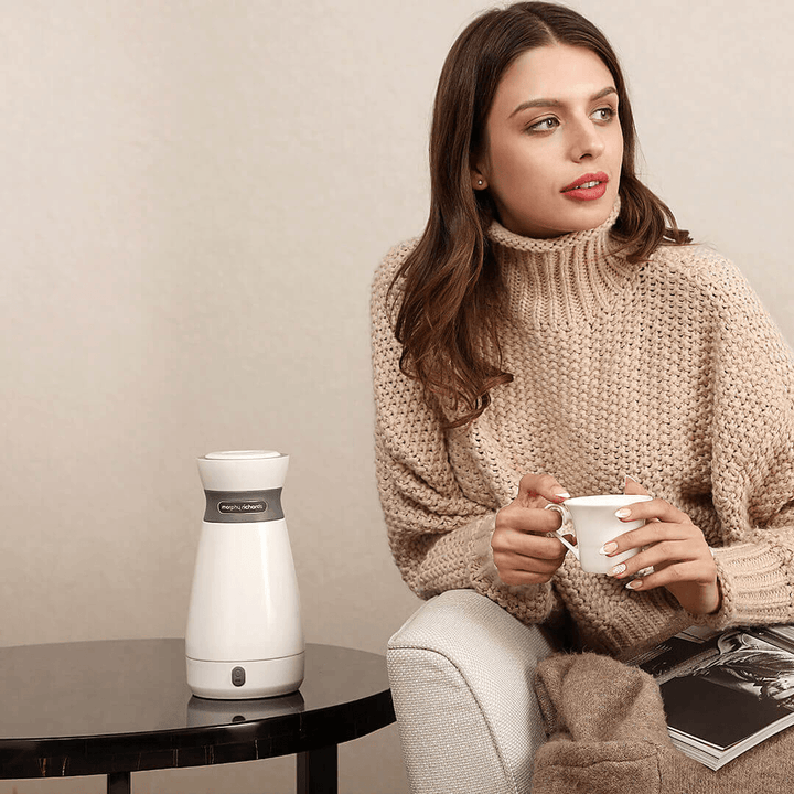 700W 500Ml Electric Kettle Portable Smart Water Boiler Instant Heating Stainless Steel Thermos Vacuum Bottle 220V/50HZ - MRSLM