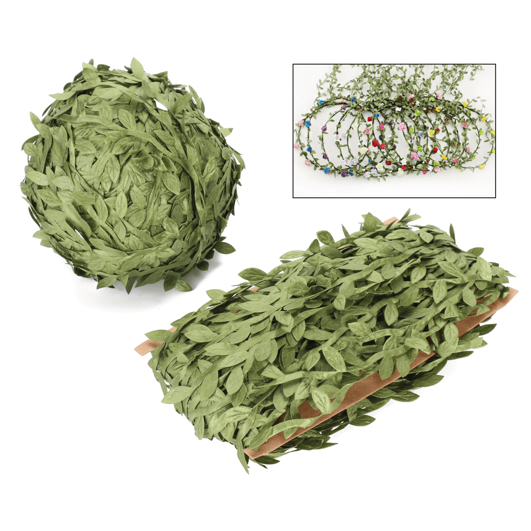 40-200M Artificial Green Ivy Vine Leaf Garland Rattan Foliage Home Wedding Decorations - MRSLM