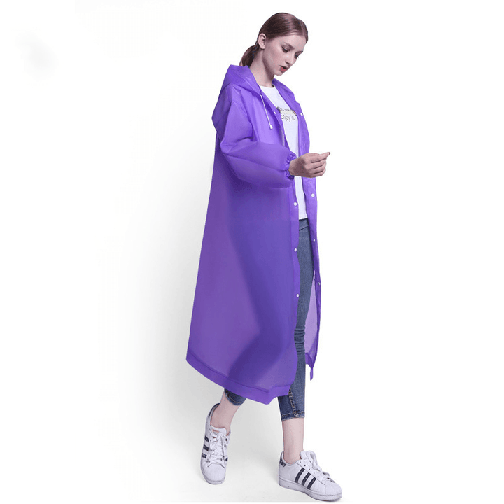 Non-Disposable Stylish Adult Lightweight Hooded Raincoat Breathable Tourism Outdoor Raincoat Environmental Protection Rainware Slicker Mackintosh - MRSLM