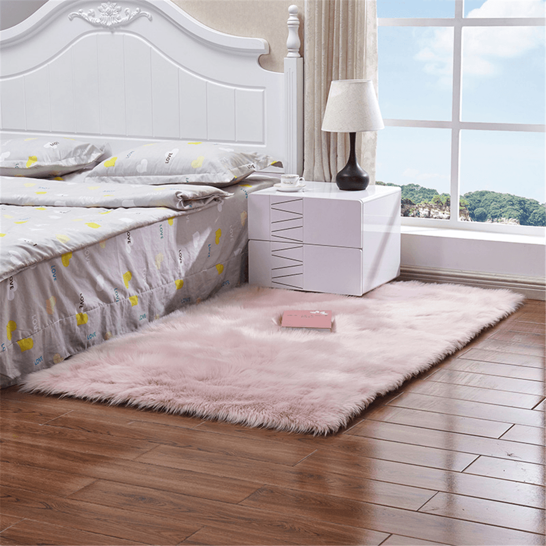 180 X 100 Cm Floor Rug Polyester Acrylic Plush Mat for Living Room Plush Rug Children Bed Room Fluffy Floor Carpets - MRSLM