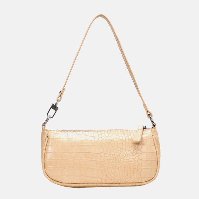 Women Crocodile Pattern Solid Shoulder Bag Handbag - MRSLM
