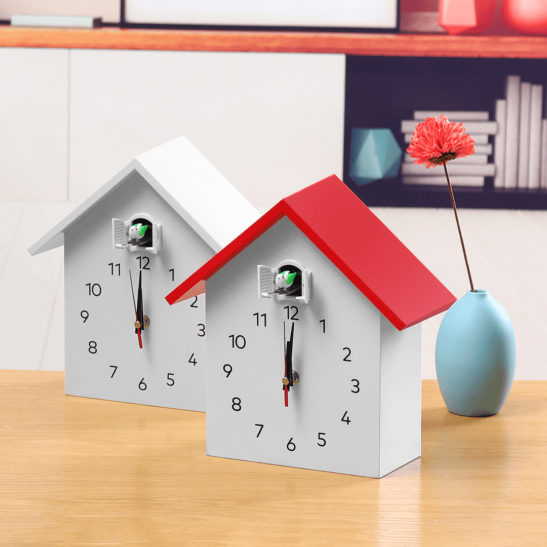 Cuckoo Quartz Wall Clock Modern Bird Home Living Room Hanging Watch Decoration - MRSLM