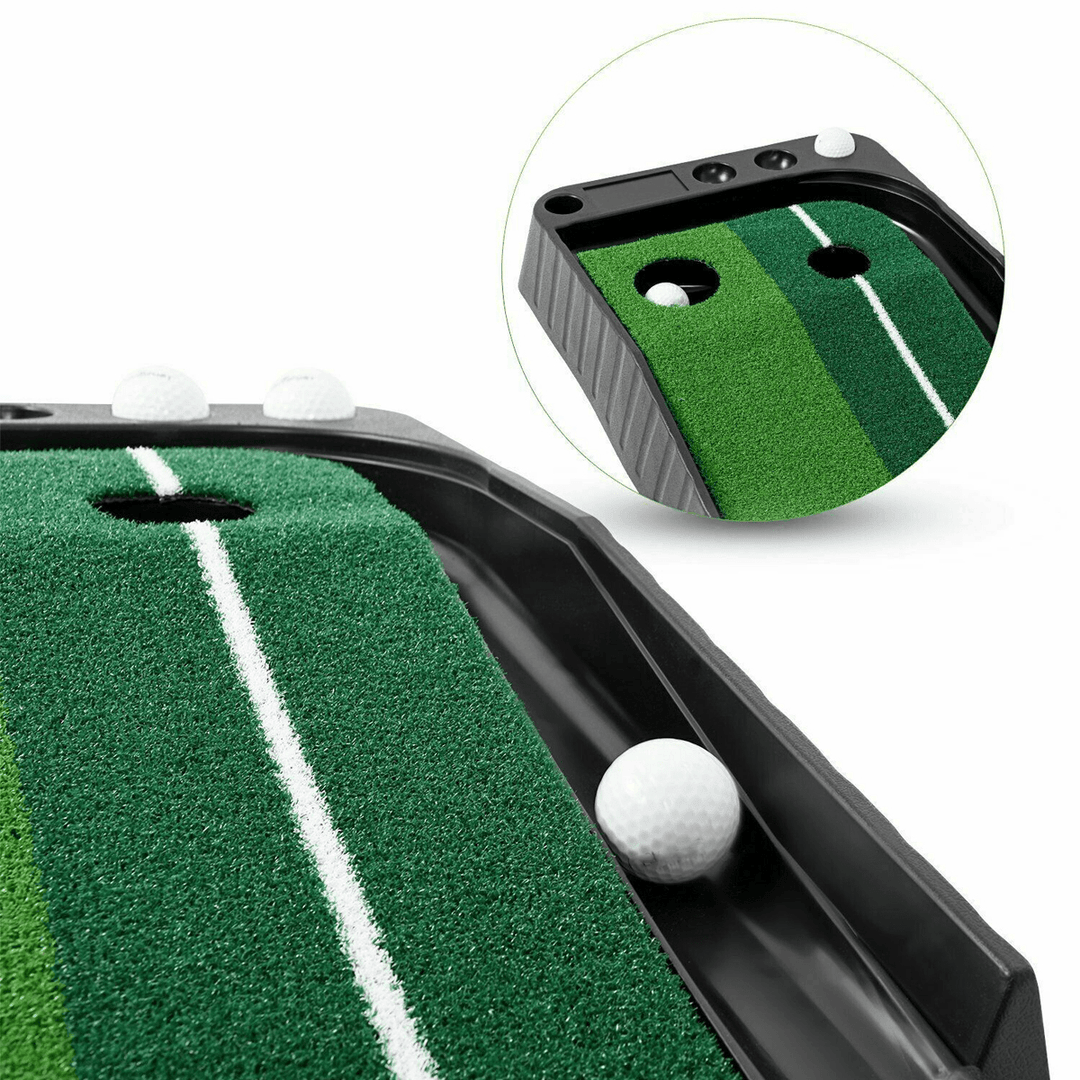 2.5M Golf Practice Mat Golf Training Grass Mat Thick Smooth Putting Pad Outdoor Garden Office - MRSLM