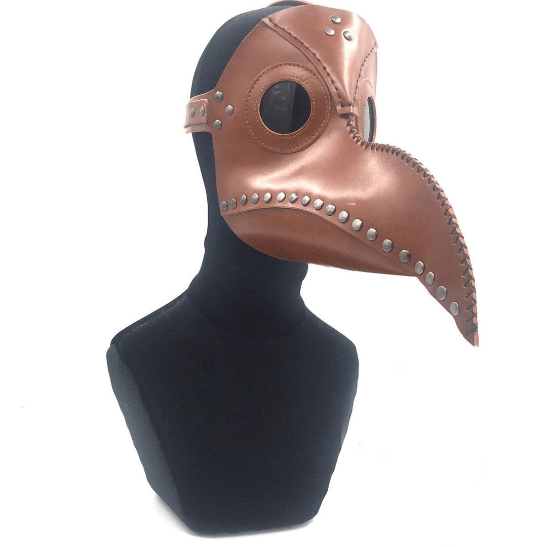 Steampunk Bird Beak Mask Retro Rivet Cosplay Leather Halloween - MRSLM