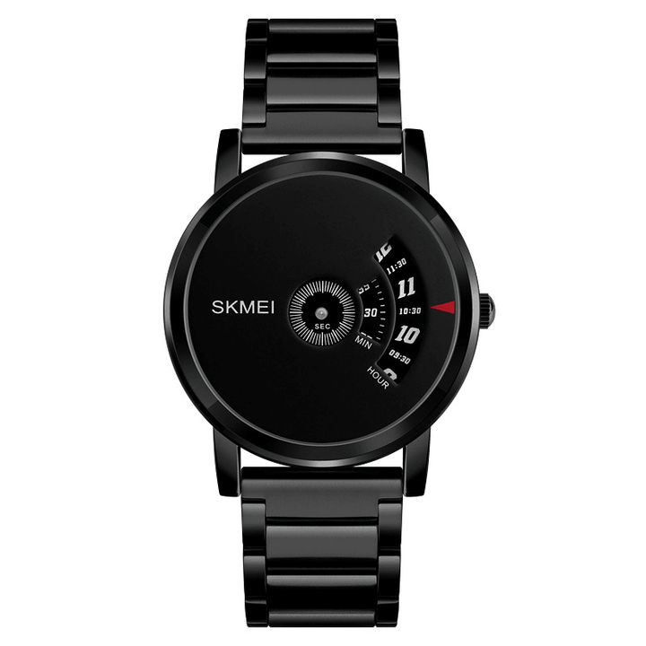 SKMEI Fashion Luminous Display Week Month Display Stainless Steel Strap Waterproof Men Quartz Watch - MRSLM