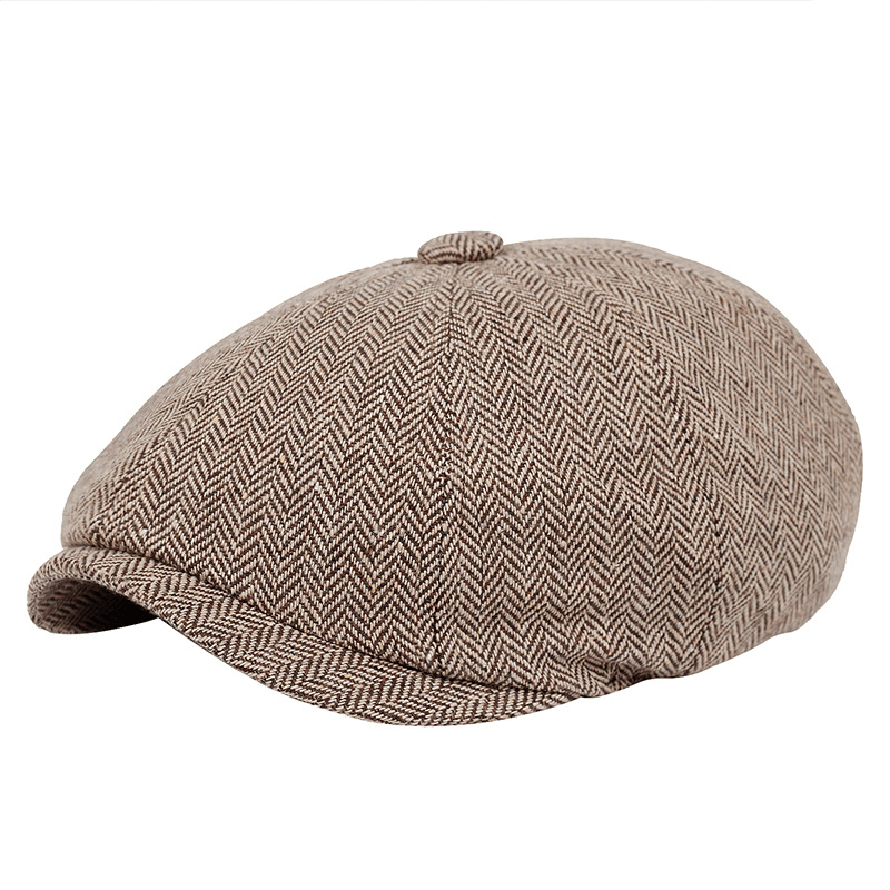 Men's and Women's Woolen Beret Casual Painter Hat European and American Octagonal Hat - MRSLM