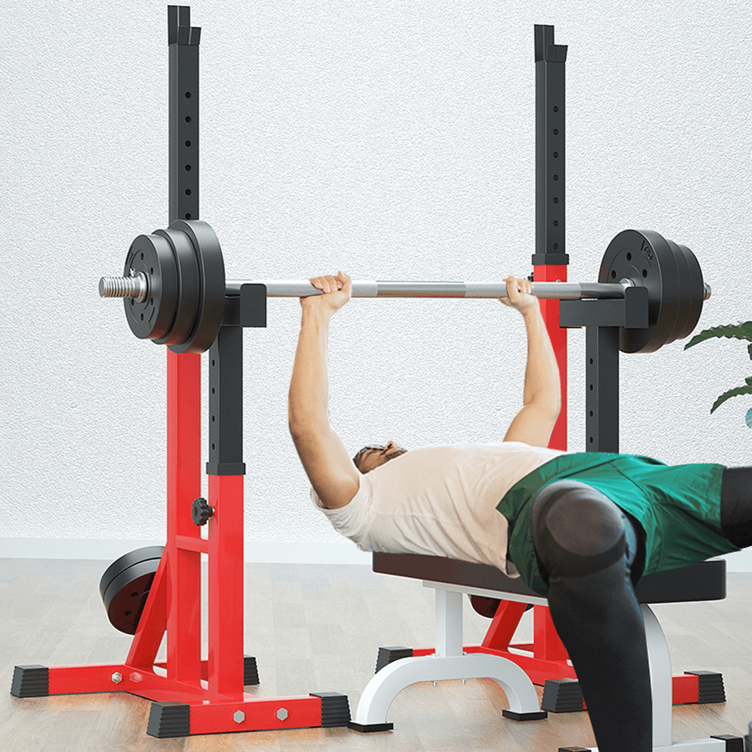 Lifting Barbell Stand One-Piece Barbell Squat Rack Adjustable Height Barbell Indoor Gym Fitness Equipment - MRSLM