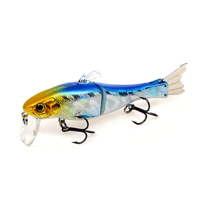 HF021 1Pc 95Mm 13G Minnow Fishing Lure Hard Bait 2 Sections Double Hook Luminous - MRSLM