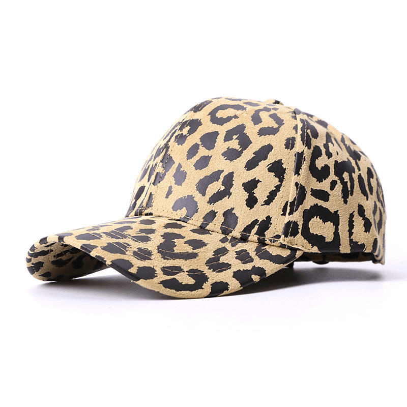 Hat Female Leopard Print Baseball Cap Sunshade Outdoor Travel Sun Protection Duck Tongue - MRSLM
