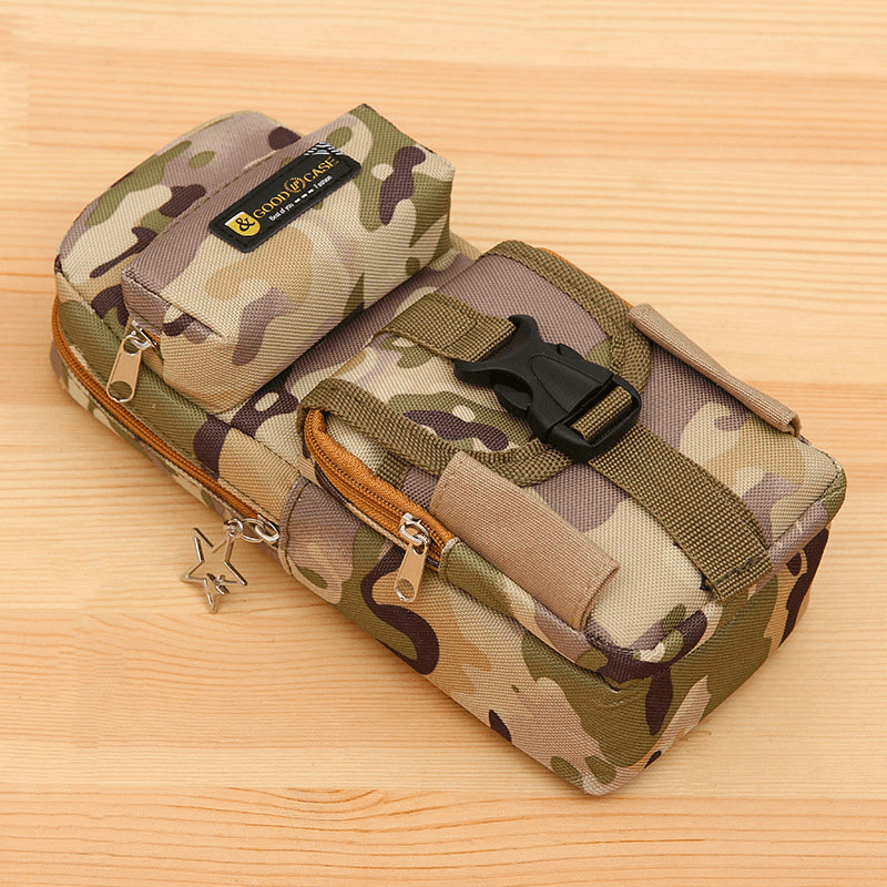 Army Fan Pencil Case Men'S Canvas Pencil Case - MRSLM