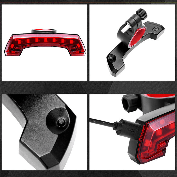 XANES TL24 110LM COB Cycling Bicycle Bike Tail Light 4 Modes USB Charging Waterproof 600Mah Battery - MRSLM