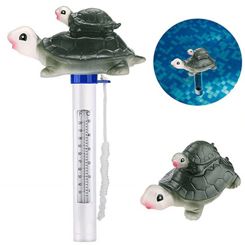 Cute Turtle Shape Floating Swimming Pool Thermometer for SPA Float Temperature PXPF - MRSLM