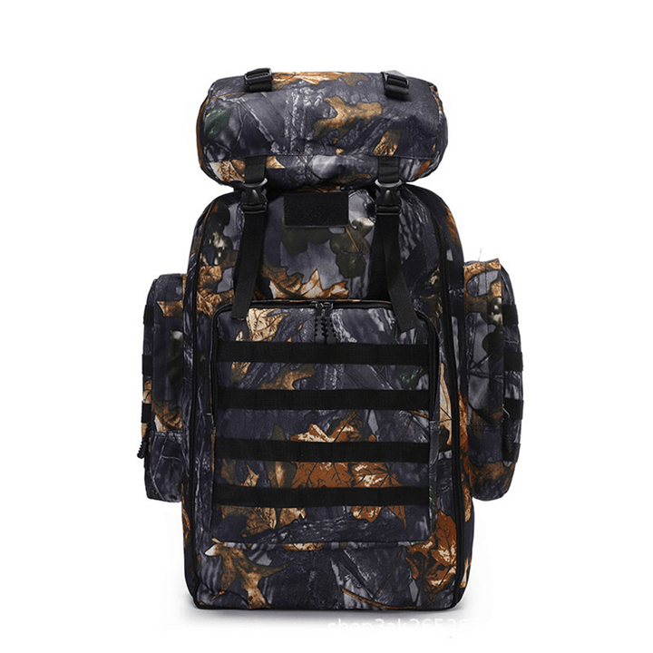 80L Waterproof Molle Camo Tactical Backpack Military Army Camping Backpack Travel Rucksack Outdoor Hiking Climbing Bag - MRSLM