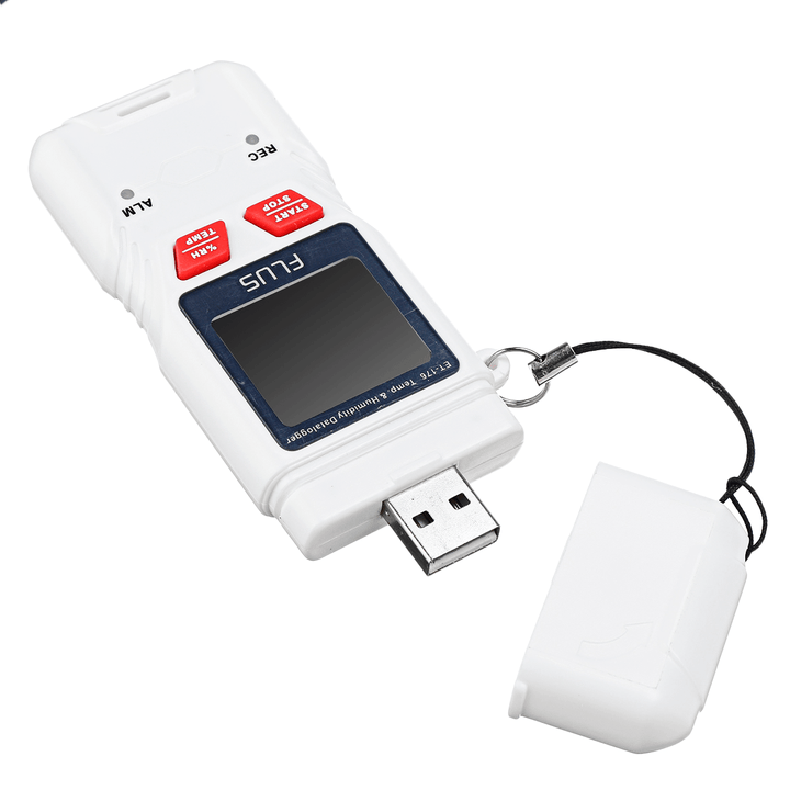 FLUS ET-176 Temperature and Humidity Datalogger with PDF Report USB Interface for Set-Up and Data Transfer to PC - MRSLM