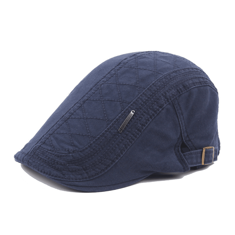 Hat Men'S Cotton Peaked Cap British Retro Beret Outdoor Sun Hat - MRSLM