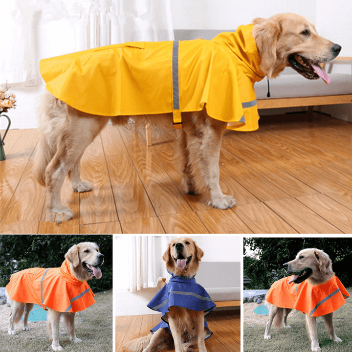 Pet Rain Coat Transparent Raincoat Outdoor Jacket Dog Puppy Clothes Waterproof - MRSLM