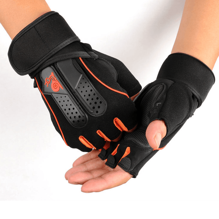 KALOAD 1 Pair Neoprene Weight Lifting Glove Anti-Slip Half Fingers Gloves Fitness Exercise Training Sports Gloves - MRSLM