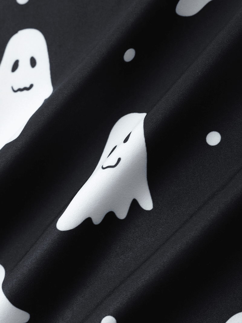 Mens Casual Ghost Cartoon Halloween Shirts - MRSLM