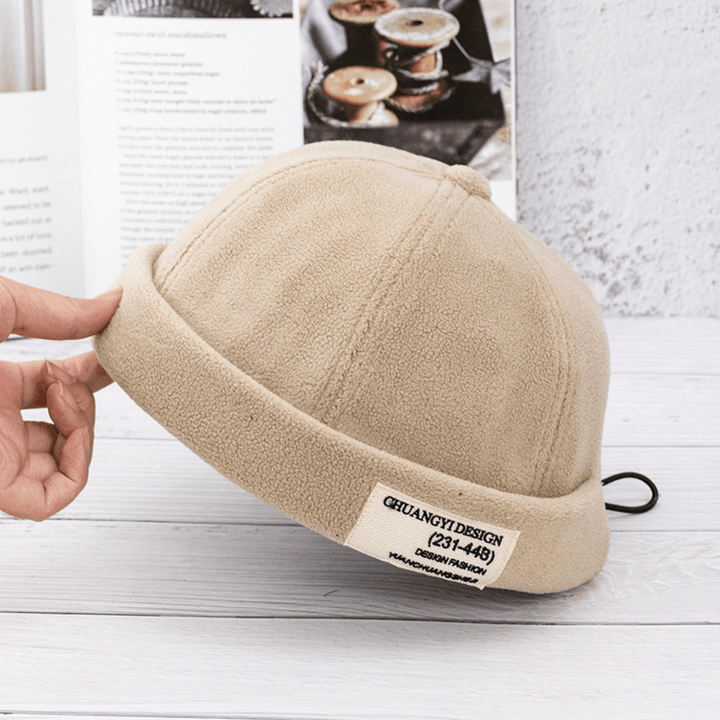 Brushed Plush Patch Melon Leather Hat Landlord Hat - MRSLM