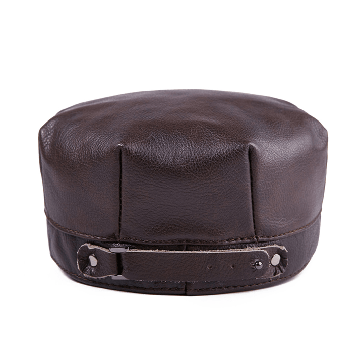 Leather Octagonal Hats Men'S Flat Cap - MRSLM