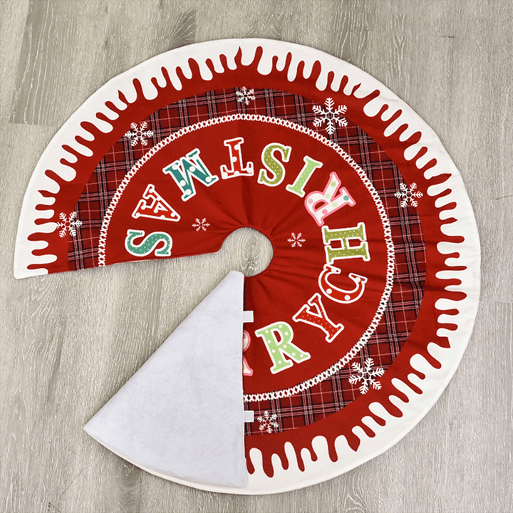 2020 Christmas Decor 87Cm Christmas Tree Skirt Mat Edge Border round Mat Carpet for Home Living Room Decoration - MRSLM