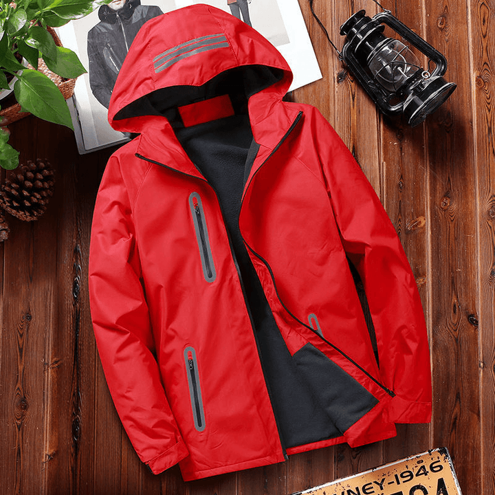 Men'S Loose Large Size Cotton-Padded Jacket Warm Hiking Jacket - MRSLM