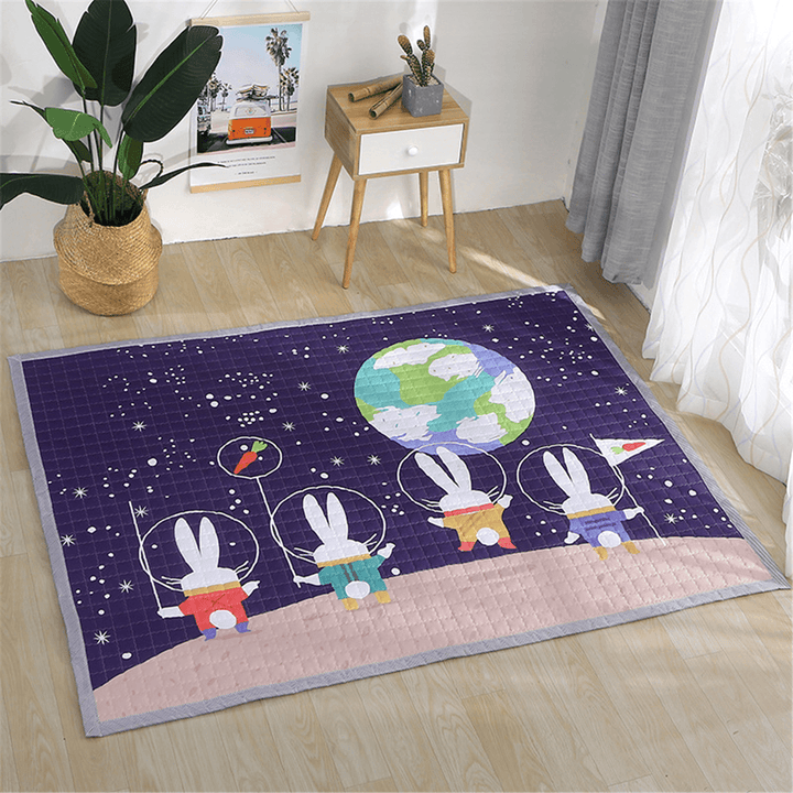 Polyester Baby Play Mat Crawling Kids Game Gym Activity Carpet Blanket Floor Rug - MRSLM