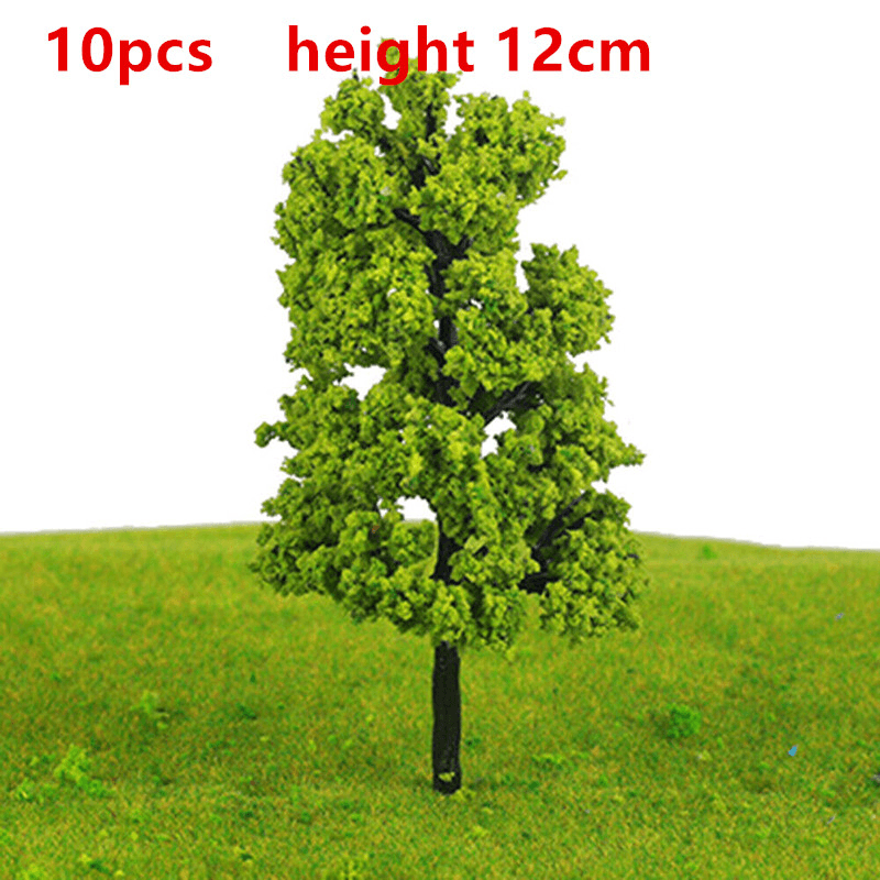 10Pcs 9Cm HO OO Scale Model Trees Train Railroad Layout Diorama Wargame Scenery - MRSLM