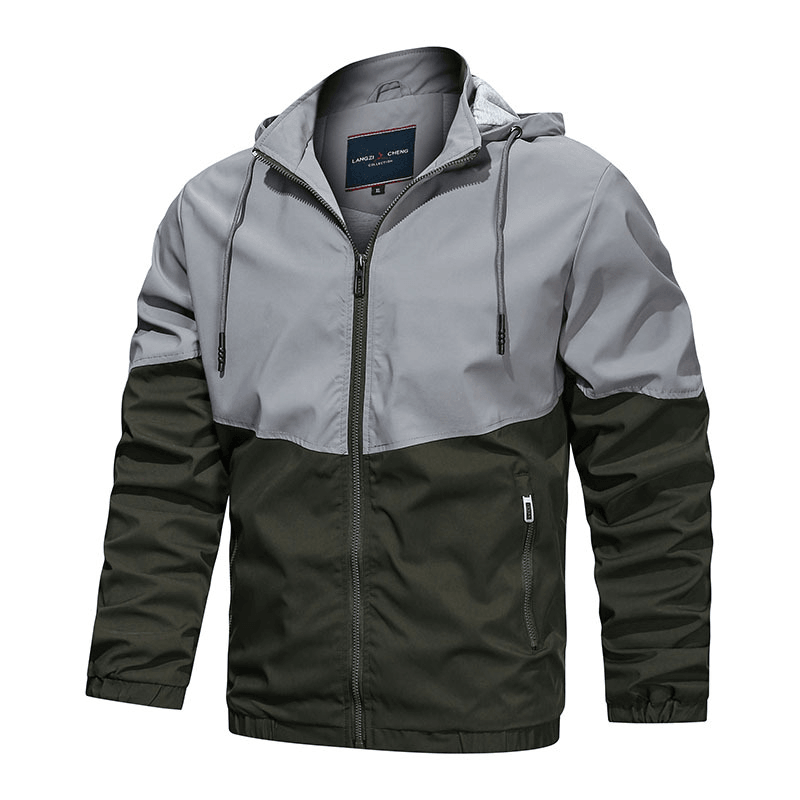 Hooded Stand Collar Casual Men Jacket - MRSLM